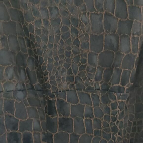 Cache Luxe Black Croc-Embossed Midi Dress Size 4 - Picture 9 of 11